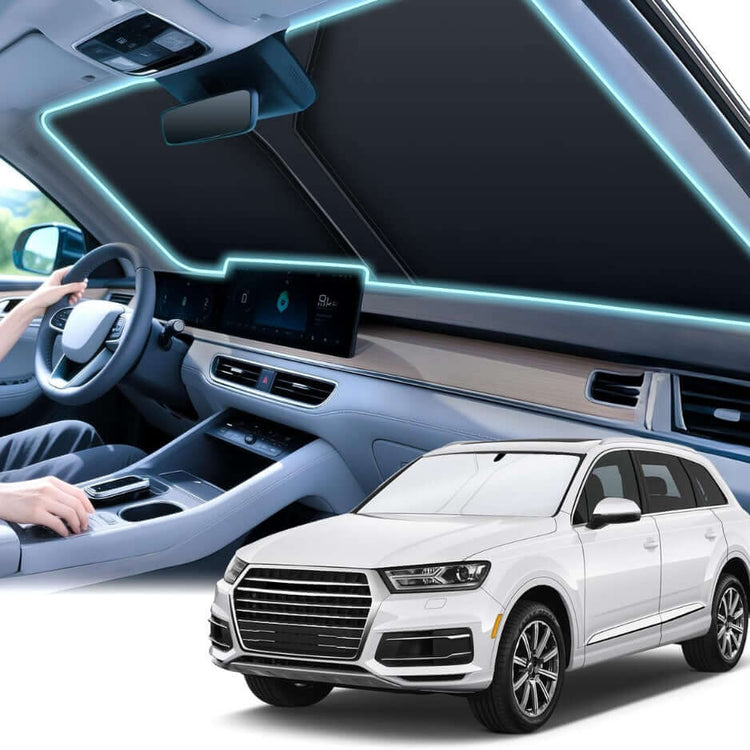 Foldable Car Windshield Sun Shade 58x32 Inch  Reflective UV Protection